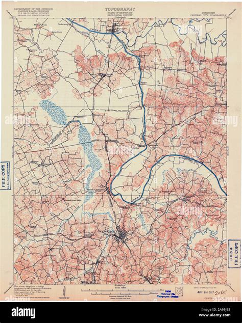 Central city kentucky map hi-res stock photography and images - Alamy