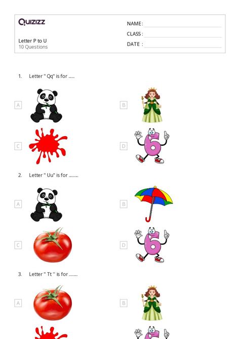 50+ The Letter U worksheets for 2nd Class on Quizizz | Free & Printable