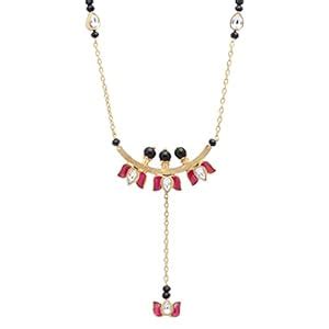 Buy Unniyarcha Silver Divine Lotus Mangalsutra Necklace, 92.5 Sterling ...