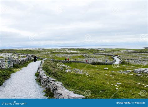Aerial View of a Beautiful River in Aran Island, Ireland Stock Image ...
