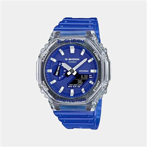 Casio G-Shock Men Quartz Blue Dial Analog-Digital Resin Watch G1116 ...