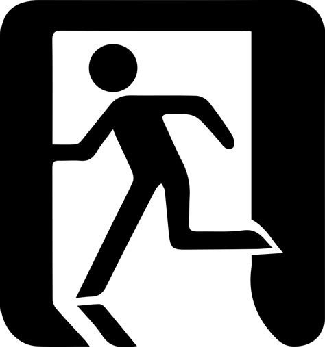 Image result for Escape Man Sign Icon