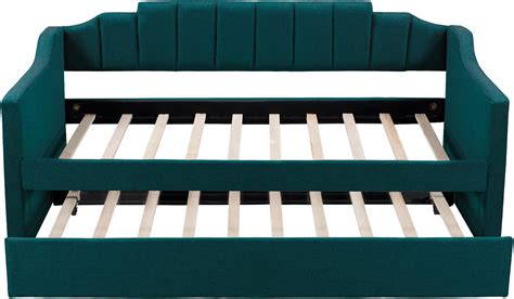 Buy LCH Upholstered Twin Daybed with Trundle, Bed Frame with Full ...