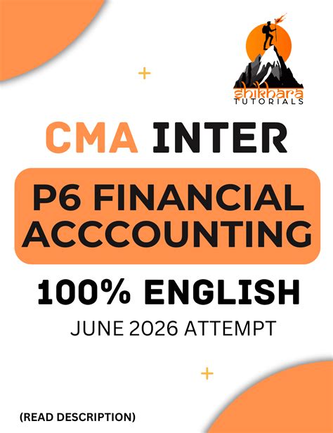 CMA Inter P6 FINANCIAL ACCOUNTING | 100% English | Regular Batch | For ...