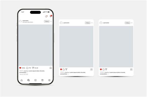 Blank instagram template Images - Free Download on Freepik