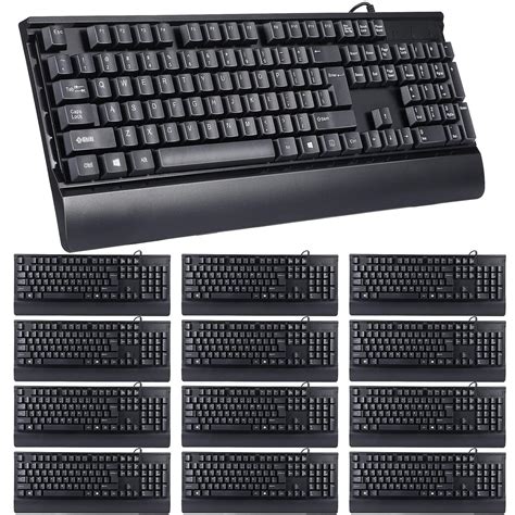 12 Pack Wired Keyboard Computer Wired Keyboard Bulk External Wired ...