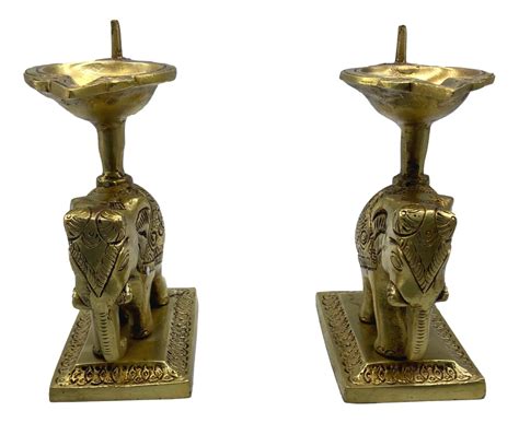 Brass Elephant Lamp