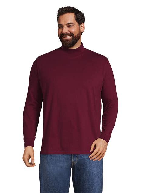 Lands' End Men's Big Super-T Mock Turtleneck - Walmart.com