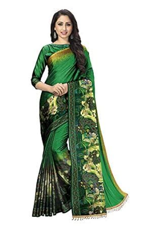 Buy Venisa Cotton Silk with Blouse Piece Saree (36732_Green_Free Size ...