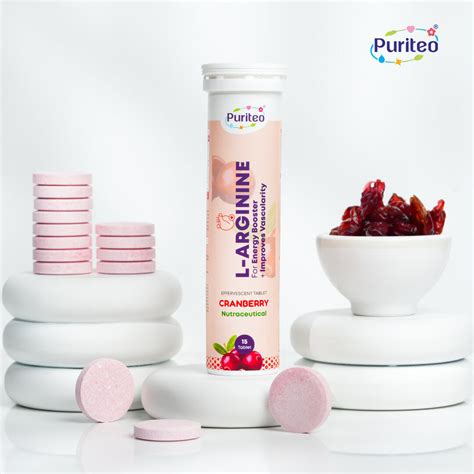 Puriteo L-Arginine Tablets | Supports Vascular & Muscle Health