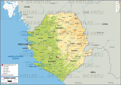 Carte de la Sierra Leone - Plusieurs cartes du pays en Afrique