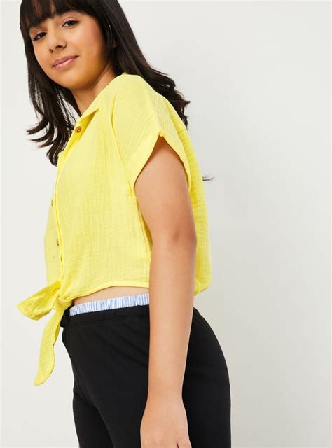 Buy Girls Textured Shirt-style Top Online at just Rs. 499.0 ...