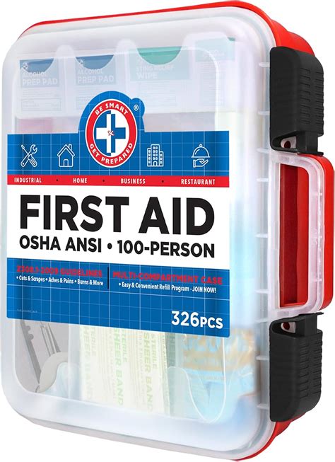 BeSmartGetPrepared Be Smart Get Prepared First Aid Kit Hard Red Case ...