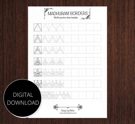 Buy MADHUBANI ART, LOTUS Practice Templates,patterns Training Sheets ...