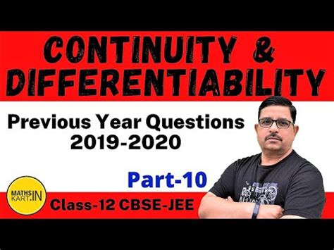 Previous year Questions: Continuity and Differentiability Video Lecture ...
