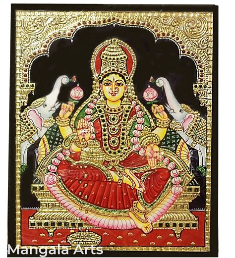 Gajalakshmi Tanjore Painting | Mangala Arts