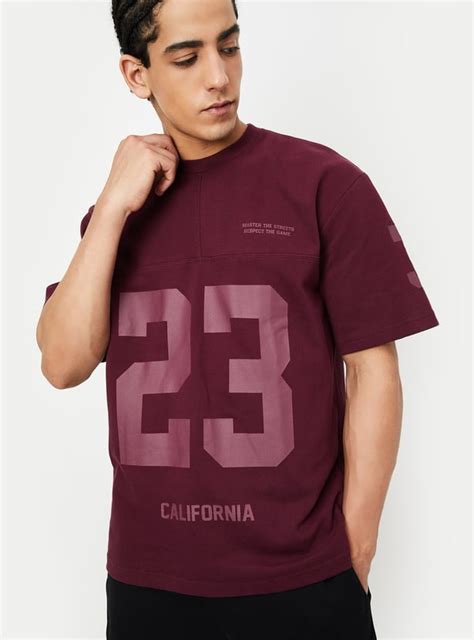 Buy Men Shadow Print Oversized Sports T-shirt Online at just Rs. 799.0 ...