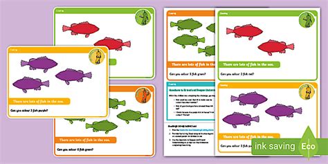 EYFS Maths Counting Chilli Challenges: Under the Sea Colouring