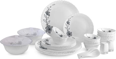 Cello Opalware Dazzle Lush Fiesta Dinner Set, 13Pcs, White : Amazon.in ...
