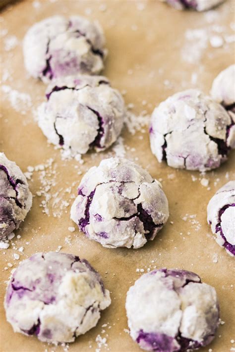 Soft & Chewy Ube Crinkle Cookies (Purple Yam Cookies)