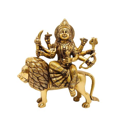 Buy Goddess Durga Idol in Brass 8.5 inch | Durga MATA murti for Home ...