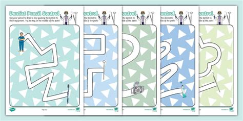 Dentist Pencil Control Worksheets