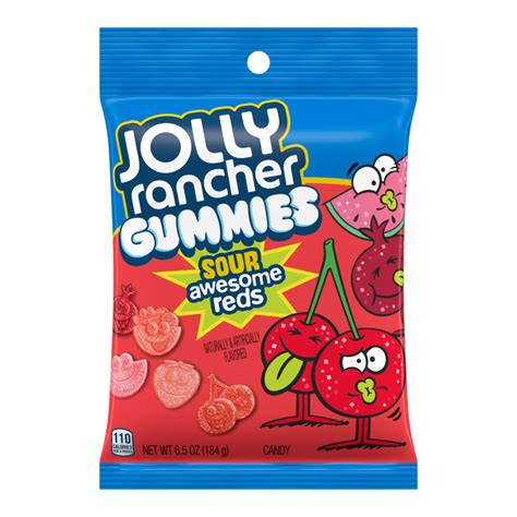 Jolly Rancher Gummies Sour Awesome Reds 12x6.5oz - Pacific Candy Wholesale