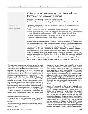 Fillable Online Enterococcus camelliae sp Fax Email Print - pdfFiller