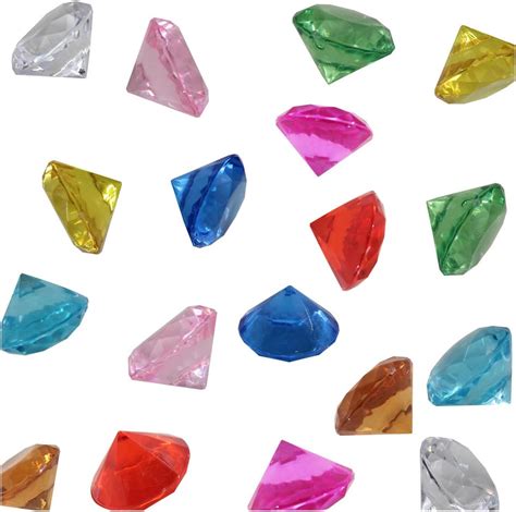 Buy WELMATCH Assorted Color Acrylic Diamond Vase Fillers 0.75 Pound ...
