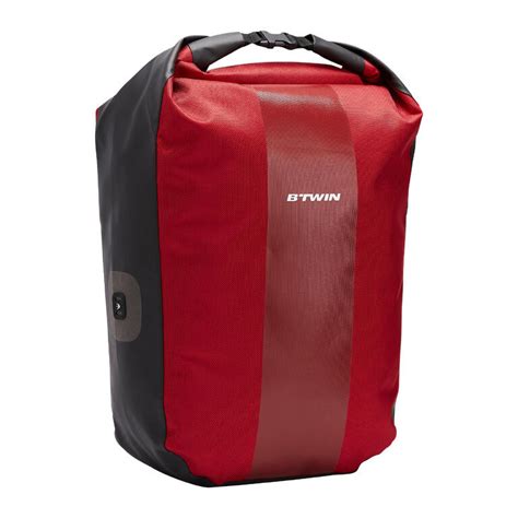 Buy Cycling Pannier Rack 20L Waterproof Bag 500 - Red Online | Decathlon