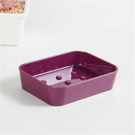 Buy Colour Connect - Hilda Purple Solid Soap Dish from Home Centre at ...