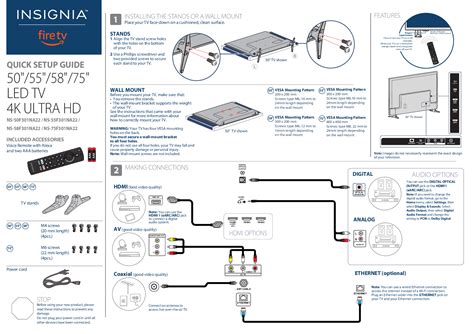 INSIGNIA NS-50F301NA22 50"/55" LED TV 4K ULTRA HD User Guide