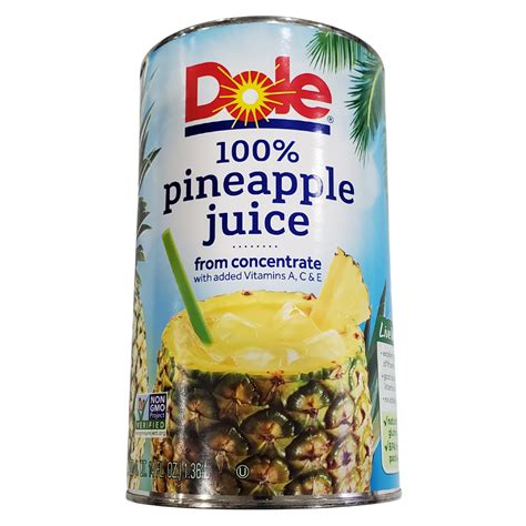 Dole Pineapple Juice 1.36L – 100% Real Fruit Juice, Rich in Vitamin C ...