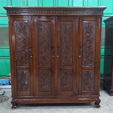 Jual LEMARI JATI FULL UKIR 4 PINTU, LEMARI HANDLE BOBOK UKIR 4 PINTU ...