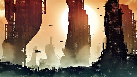 science fiction, futuristic, futuristic city, artwork, city, cityscape ...