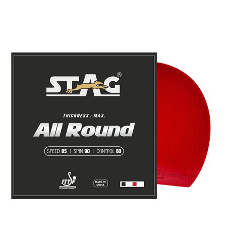 STAG GLOBAL All Round Table Tennis Racket Single Rubber | ITTF Approve ...