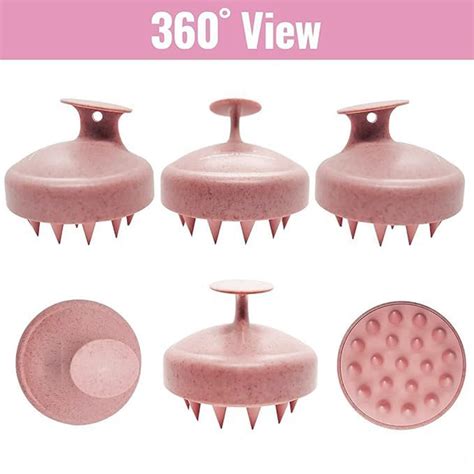MOMISY Scalp Massager Shampoo Brush, Eco-Friendly Wheat Straw Body Wit ...
