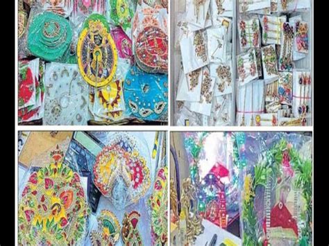 Muslim Workers making dress mukut and accessories for Lord Shri Krishna ...