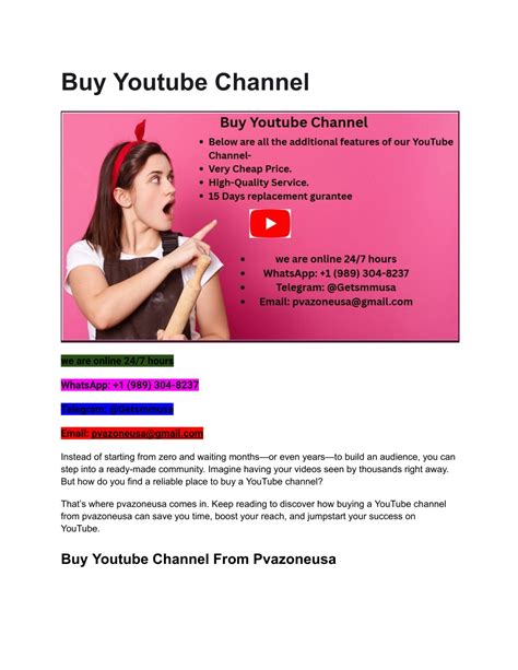 PPT - "The Ultimate Guide to Buying a YouTube Channel: Pros, Cons ...