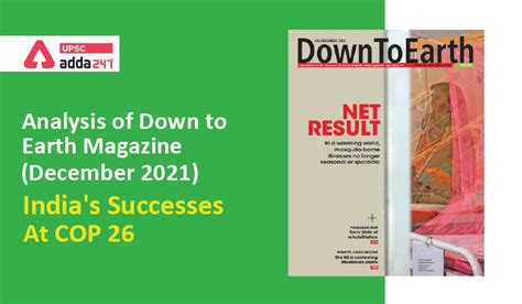 Analysis of Down To Earth Magazine: India's Successes at COP 26