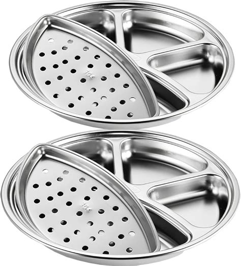 Crega Compartment Plates & Divided Serving Trays, Multi-Section Dinner ...