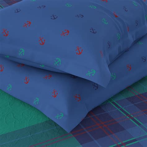 Buy NAUTICA Pacific Coast Cotton 160TC Checked 3Pcs King Fitted ...