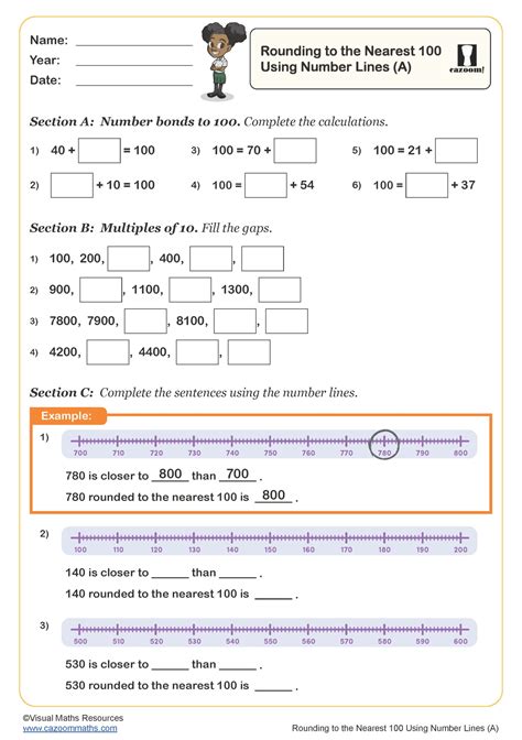 Image result for Grade 4 Math Worksheet Rounding Nearest Underlined Number