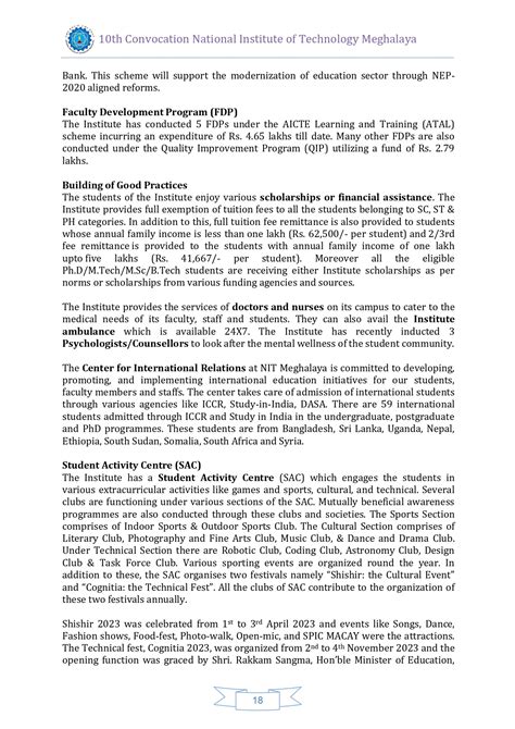 10th Convocation 2023 | National Institute of Technology Meghalaya