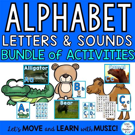 Animal Alphabet Letter Identification and Sounds Song, Cards ...