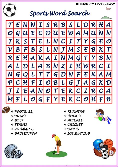Sport Word Searches Game Puzzle | 101 Activity