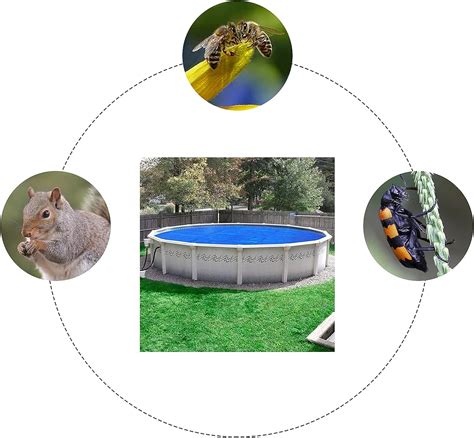 Buy Restaswork 10ft Diameter Pool Cover for Round Swimming Pool Solar ...