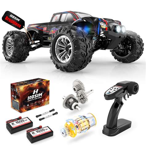 Buy Hosim 1:10 Scale Brushless Rc Cars for Adults Boys, 62+KMH High ...