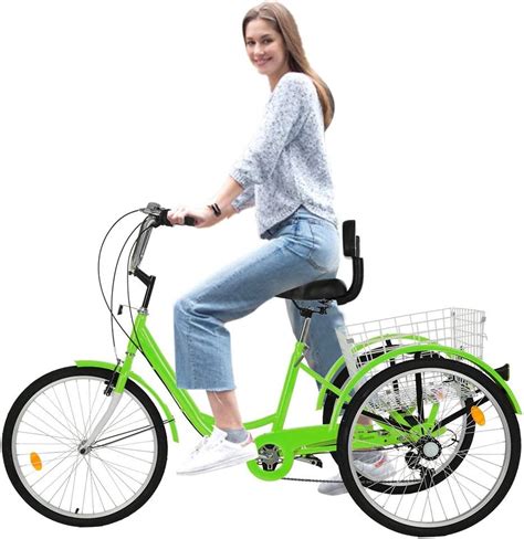 Buy Qazqa Adult Tricycles 7 Speed, 24 inch 3 Wheel Bikes for Adults ...