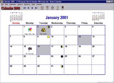 Calendar 2001 - Descargar